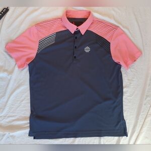 Jamie Sadock Shirt Mens Large Pink Golf Polo Casual Short Sleeve Waikoloa